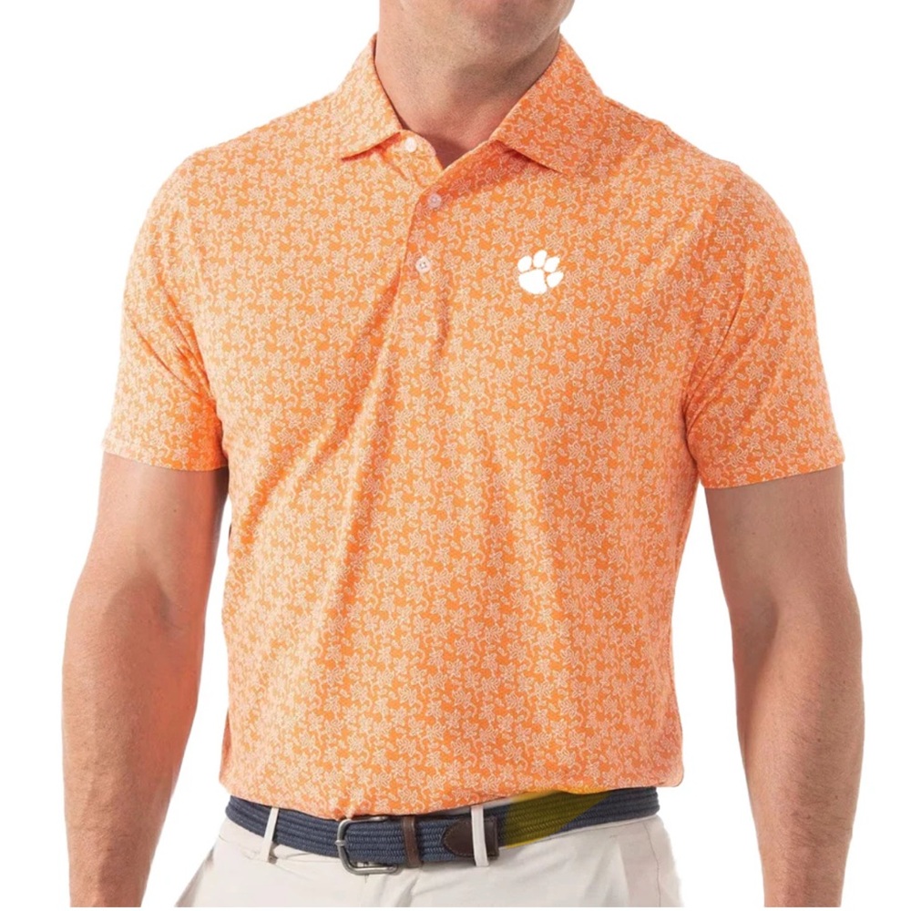 NWT Men’s Draddy Sport Clemson Orange Polo Shirt size medium